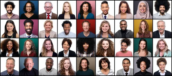 Grupo de personas en un collage — Foto de Stock