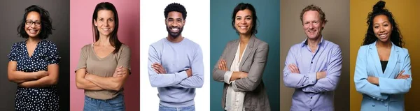 Portraits of beautiful commercial powerfull women — Stock Photo, Image