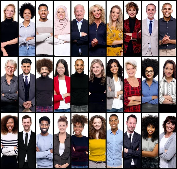 Group of people in a collage — Stock Photo, Image