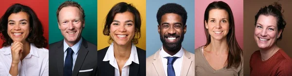 Group of beautiful people in a collage — Stock Photo, Image