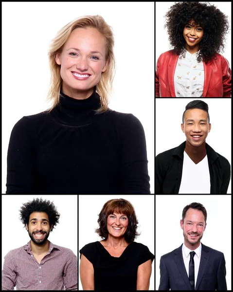 Group of beautiful people in a collage — Stock Photo, Image