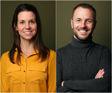 Kolaj yapan bir grup insan