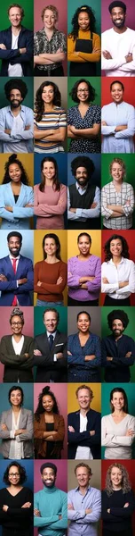 Hermosa gente feliz en frente de un fondo —  Fotos de Stock