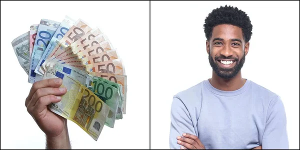 Hermoso hombre comercial con dinero — Foto de Stock