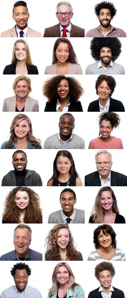 Gruppe schöner Menschen in einer Collage — Stockfoto