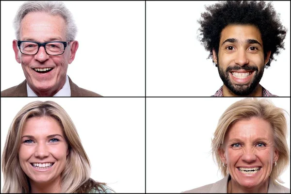 Grupo de personas frente a un fondo blanco —  Fotos de Stock