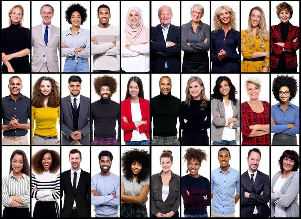 Gruppo di persone in un collage — Foto Stock