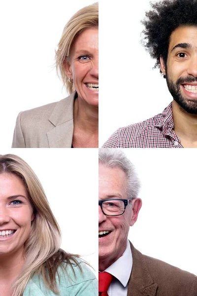 Grupo de personas frente a un fondo blanco — Foto de Stock