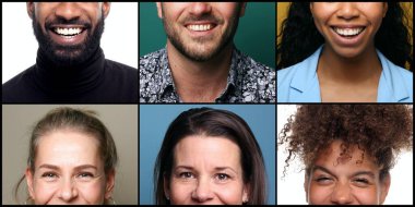 Ticari açıdan güçlü güzel kadınların portreleri.