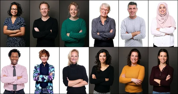 Retratos de hermosas mujeres poderosas comerciales — Foto de Stock