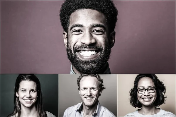 Grupo de personas en un collage —  Fotos de Stock