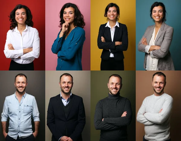 Grupo de personas en un collage —  Fotos de Stock