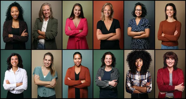 Grupo de pessoas em uma colagem — Fotografia de Stock