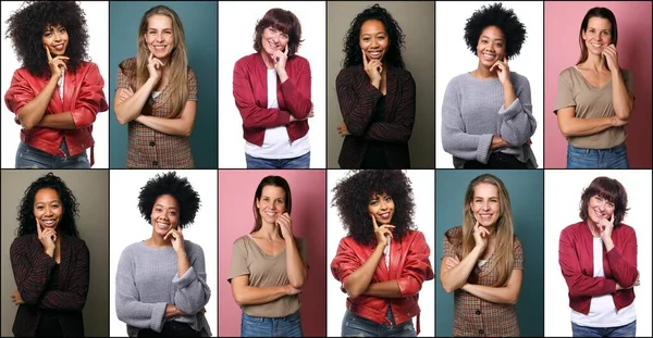 Gruppe von Menschen in einer Collage — Stockfoto