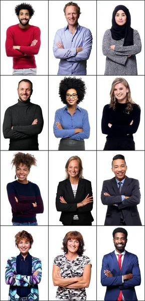 Grupo de personas en un collage — Foto de Stock