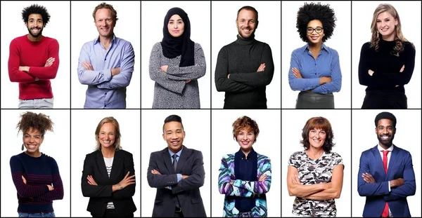 Grupo de pessoas em uma colagem — Fotografia de Stock