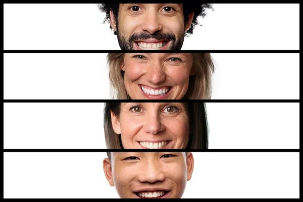 Grupo de personas en un collage — Foto de Stock
