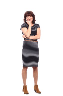 Güzel, olgun bir kadın. 