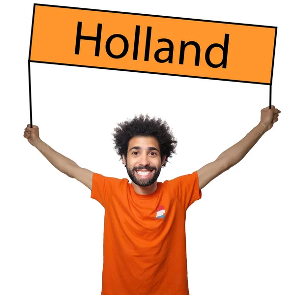 Pessoas que são fãs da Holanda Qatar Wk — Fotografia de Stock