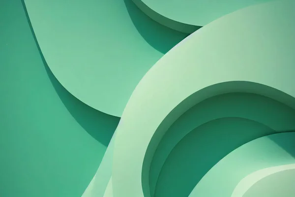 3d green wave abstract background.