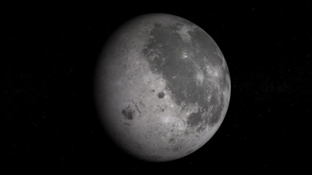 Obrót Księżyca Bez Szwu Pętli — Wideo stockowe