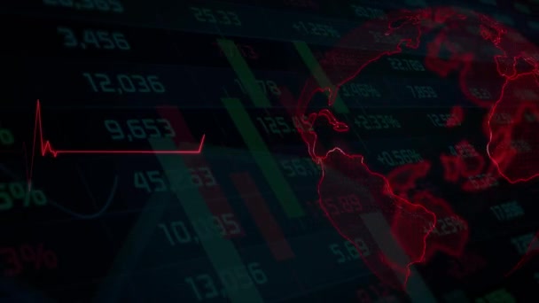 Crisis Económica Global Choque Bursátil — Vídeo de stock