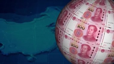 Çin Çin Çin Para Birimi Yuan ve Çin Haritası