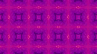Pembe ve mor animasyon grafik çizimi. Soyut mandala arkaplan döngüsü 4K.