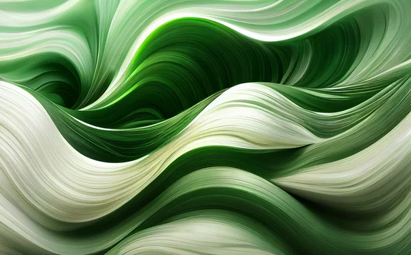 Abstract modern green wave background