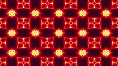 Parlayan Neon Işıkları Döngüsü Arkaplanı. Soyut Ateş Konsepti.