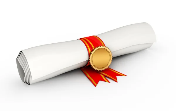 Certificate scroll — Stock Photo, Image