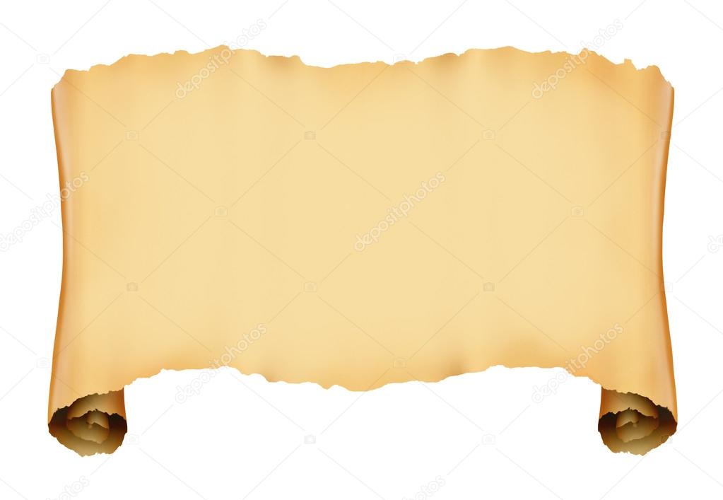 Antique scroll of parchment