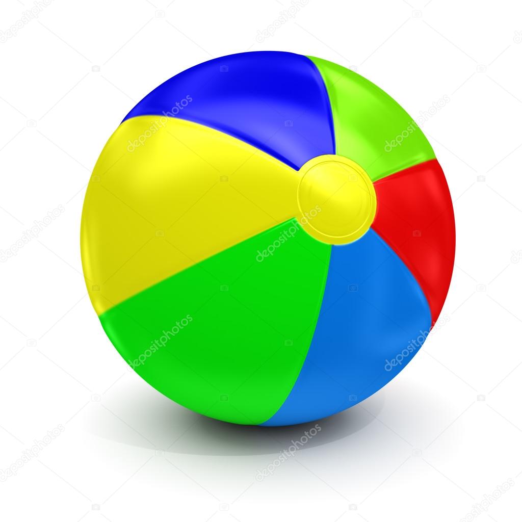 Beach ball - isolated on white background