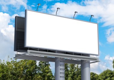 boş ekran ile billboard