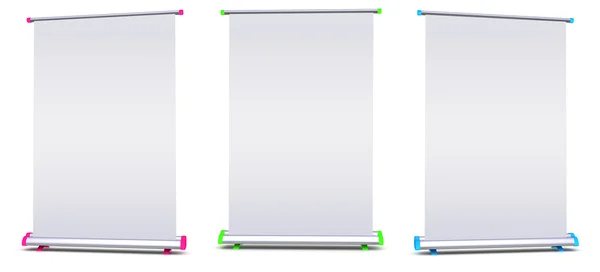 Blank roll-up banner display — Stock Photo, Image