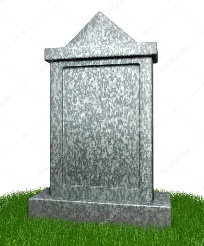 Blank gravestone