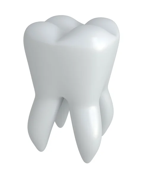 Зуб на білому — стокове фото