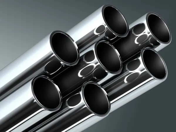 Steel metal tube — Stock Photo, Image