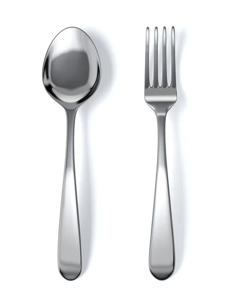 Spoon and fork — Stock Photo, Image