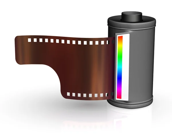 Striscia di film con contenitore — Foto Stock