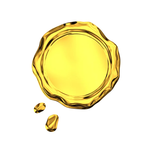 Golden seal wax — Stock Photo, Image