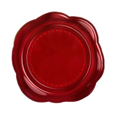 Red seal wax clipart