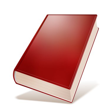boş kapak ile eski kırmızı kitap