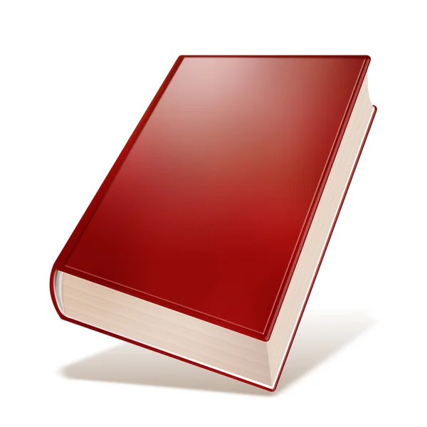 Old red book with blank cover — Stock Photo, Image