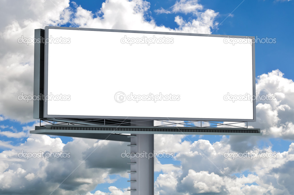 Billboard with empty screen