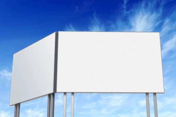 Billboard against blue sky — Stock Photo, Image