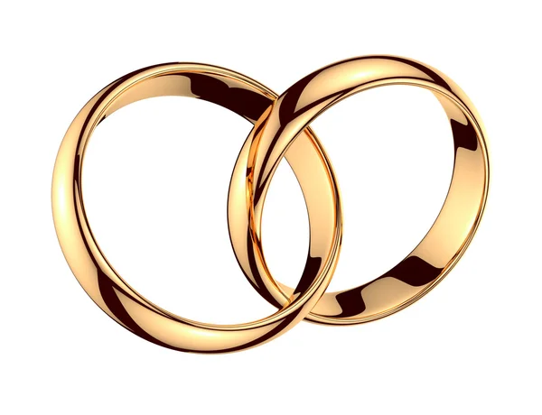Pár zlatých prstenů — Stock fotografie