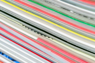 Pile of magazines, shallow DOF clipart