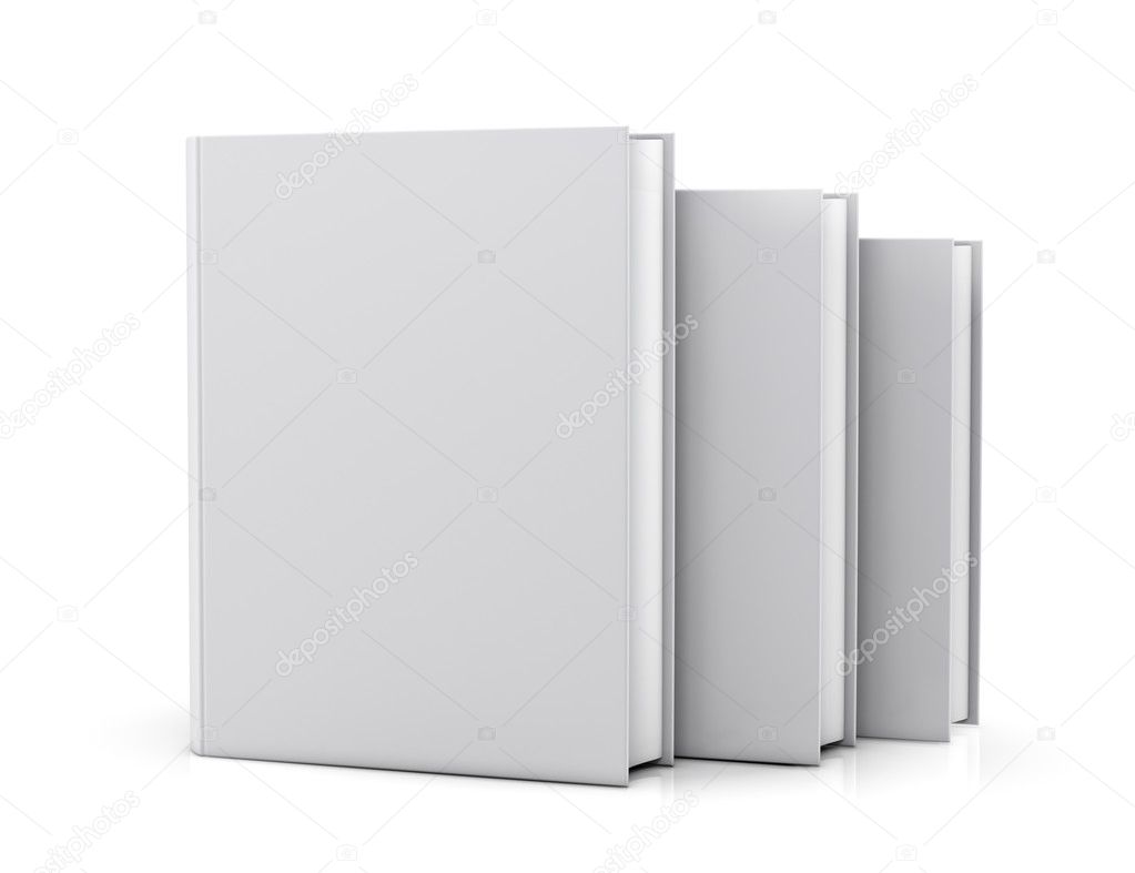 Blank white book cover