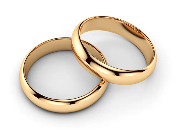 Pair of golden rings — Stock Photo, Image